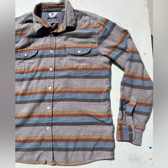 Men's Vissla Button Down Shirt Multicolor Striped XL Classic Cotton Beach Surf - Picture 6 of 16